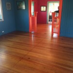 Gloss levels of a Satin Wooden Floor Finish on a old floor