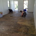 Restoration of a rustic wooden floor