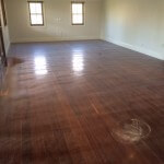 Refinishing timber floors with a single coat of finish