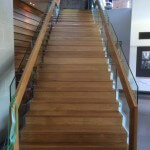Re sanding and polishing of wooden stairs