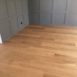 Sanding and Polishing American Oak timber floors in Brisbane