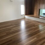 Low sheen satin timber floor finish