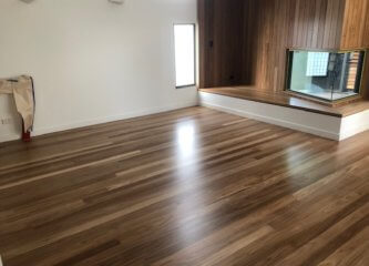 Low sheen satin timber floor finish