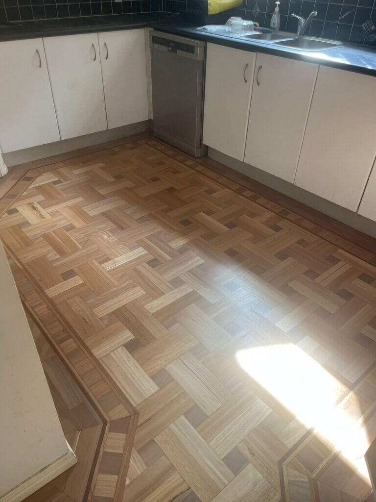 Kitchen with Parquet Inlay and Border